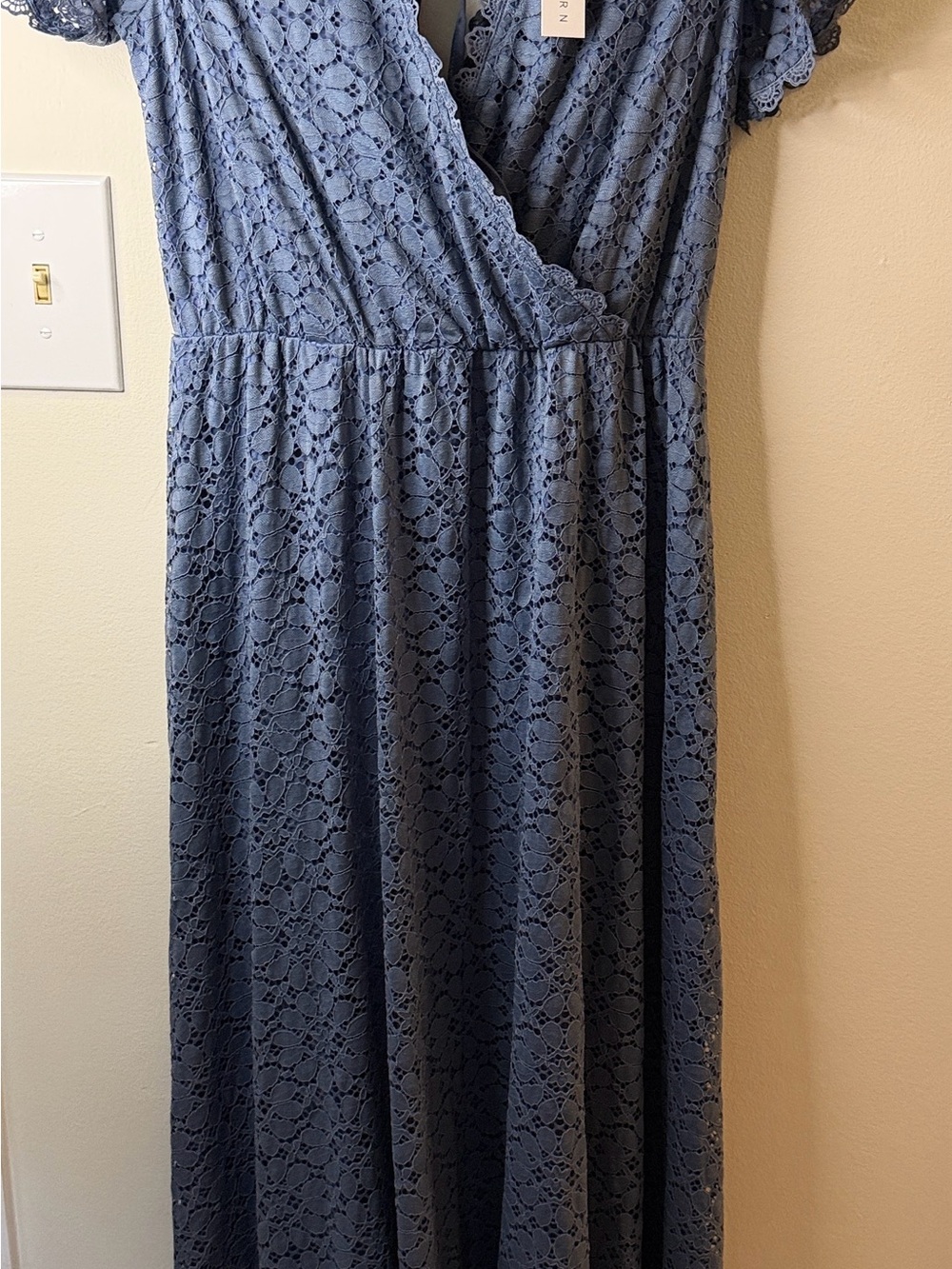 Baltic Born L Blue Lace Maxi Dress NWT